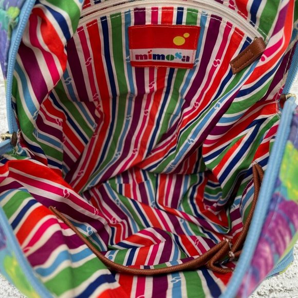 Mimosa Women Backpack Multi color Floral Print Mini Bag Read descr - Picture 9 of 12